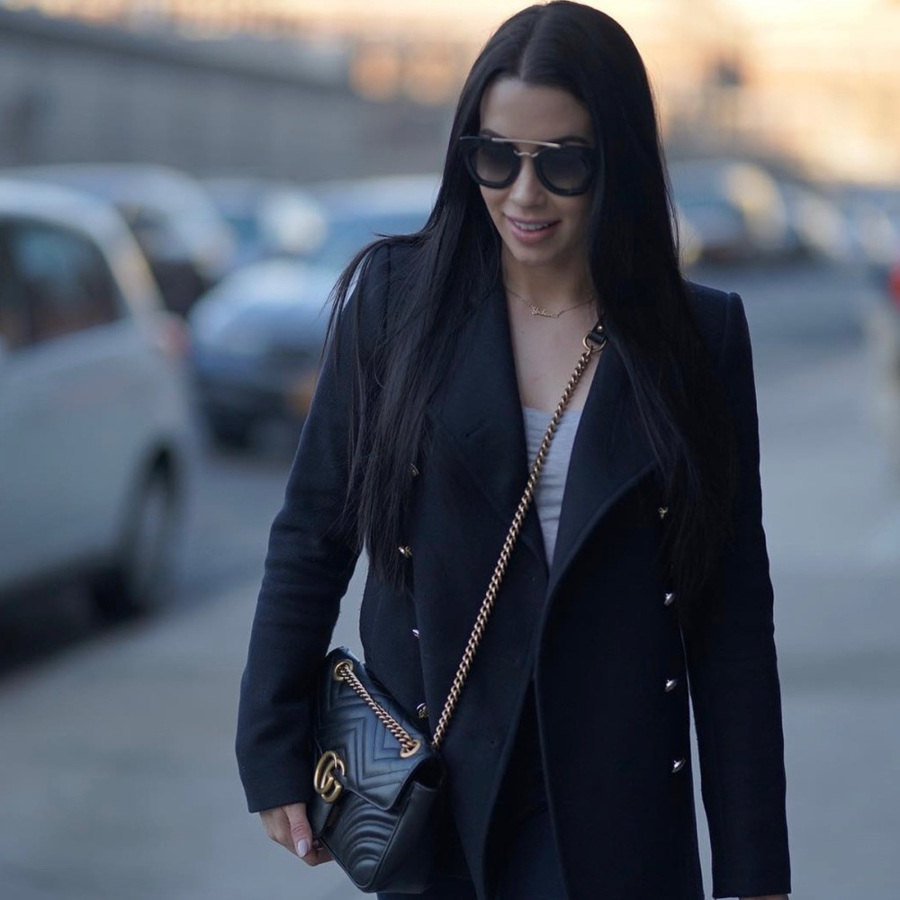 Zara Pea Coat with gold buttons